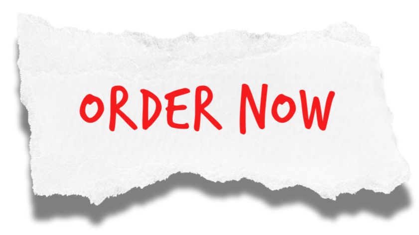 A torn piece of white paper with the words 'ORDER NOW' written in red, bold, handwritten style.