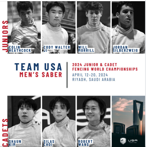 Tim Morehouse Fencers Kim and Wang Represent USA for Worlds