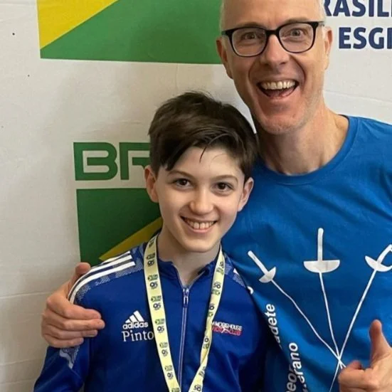 Greenwich Father-Son Duo Both Win Fencing Medals at Brazil Nationals 