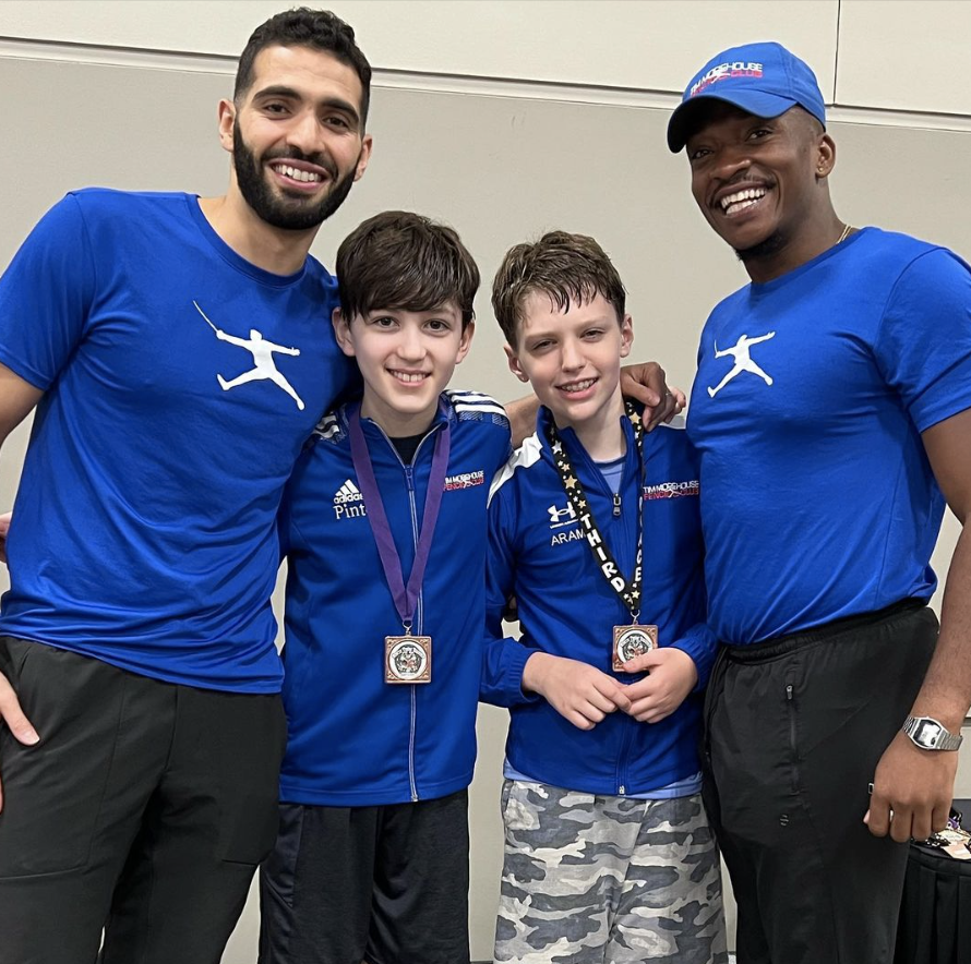 Marcus Pinto, Aram Clark Texas medals.png