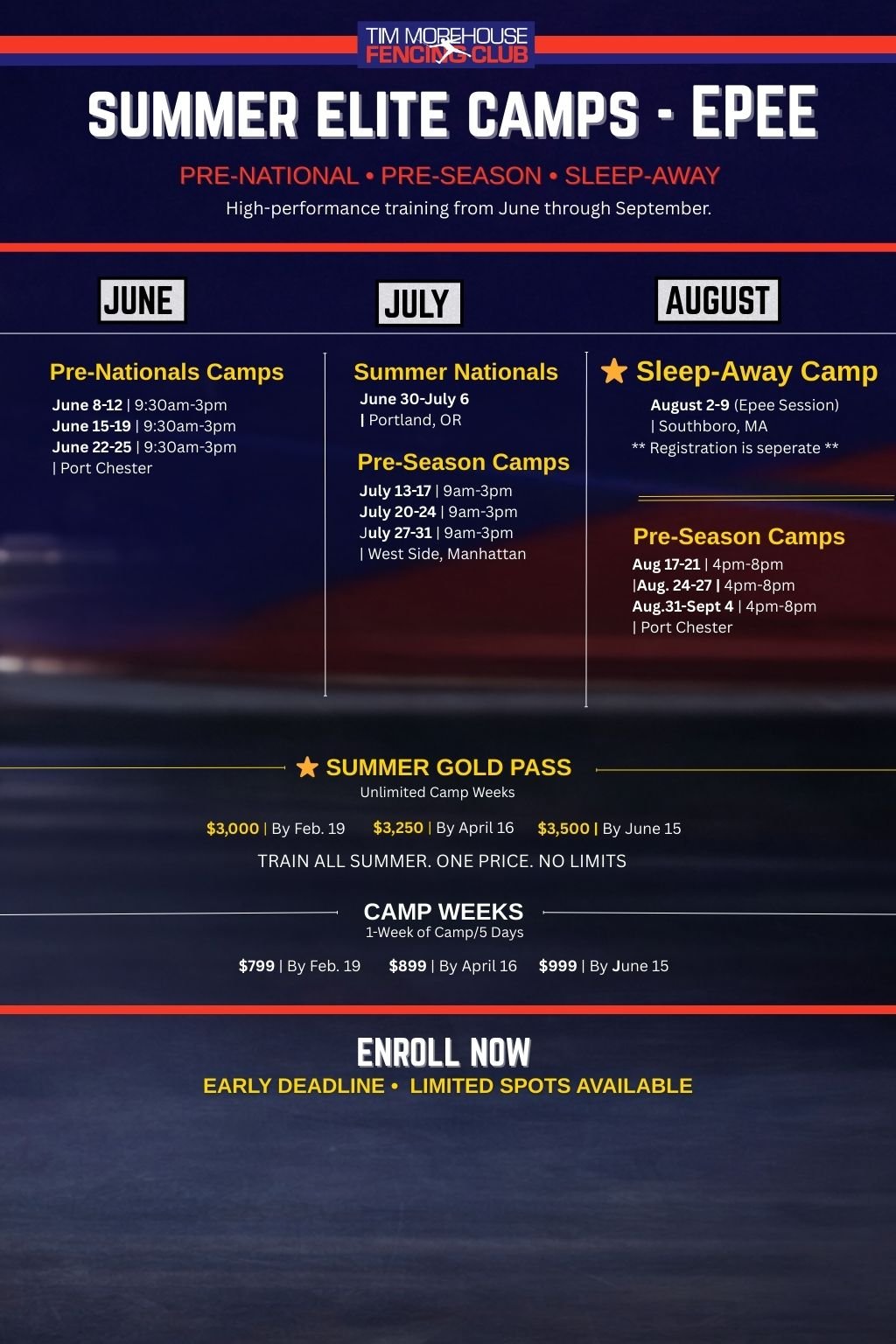 (EPEE) SUMMER ELITE CAMPS (2026)