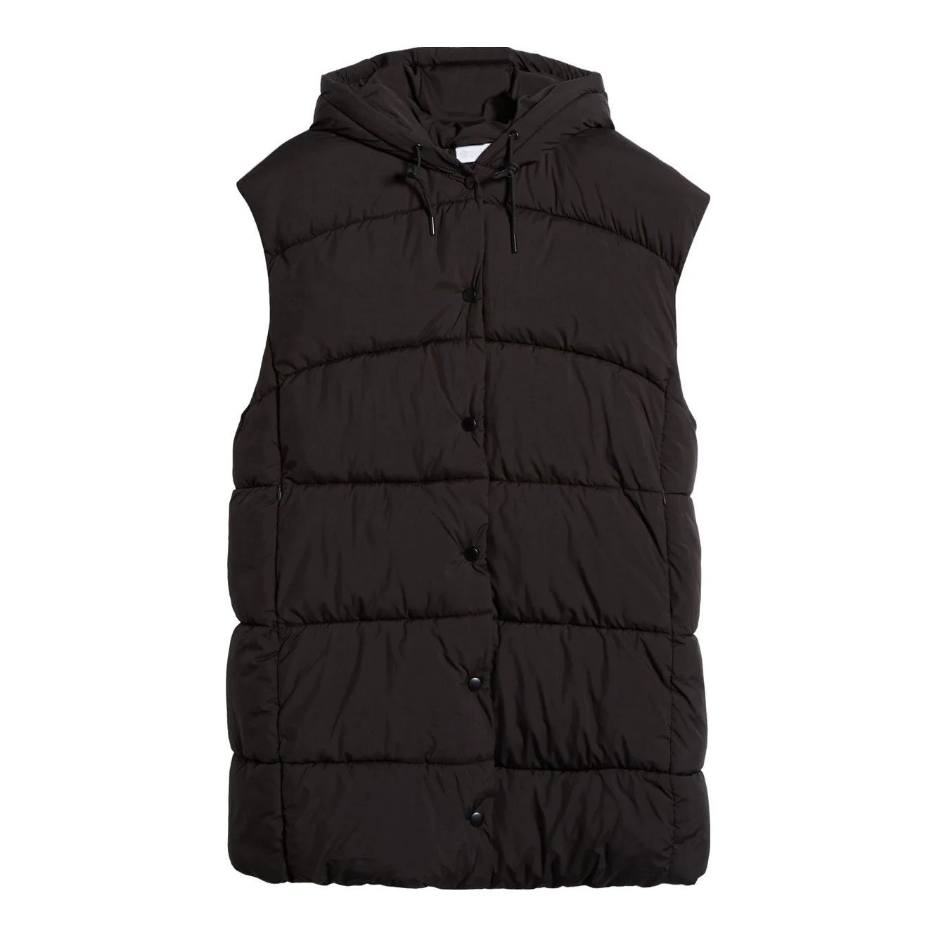 Longline Hooded Puffer Vest