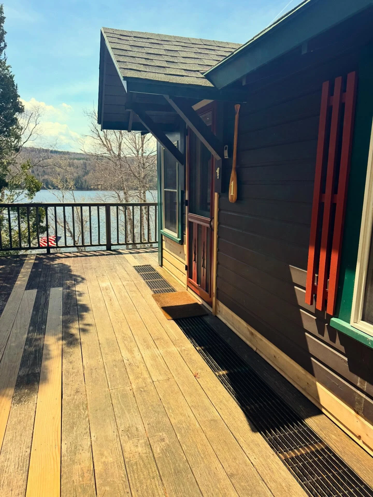 Spring has us back into all the outdoor projects. This camp had some rot and water damage, so we replaced the door, a bit of siding, and added a deck grate to prevent future problems. ☀️

{ Rangeley &bull; Oquossoc &bull; Dallas Plantation &bull; Ran
