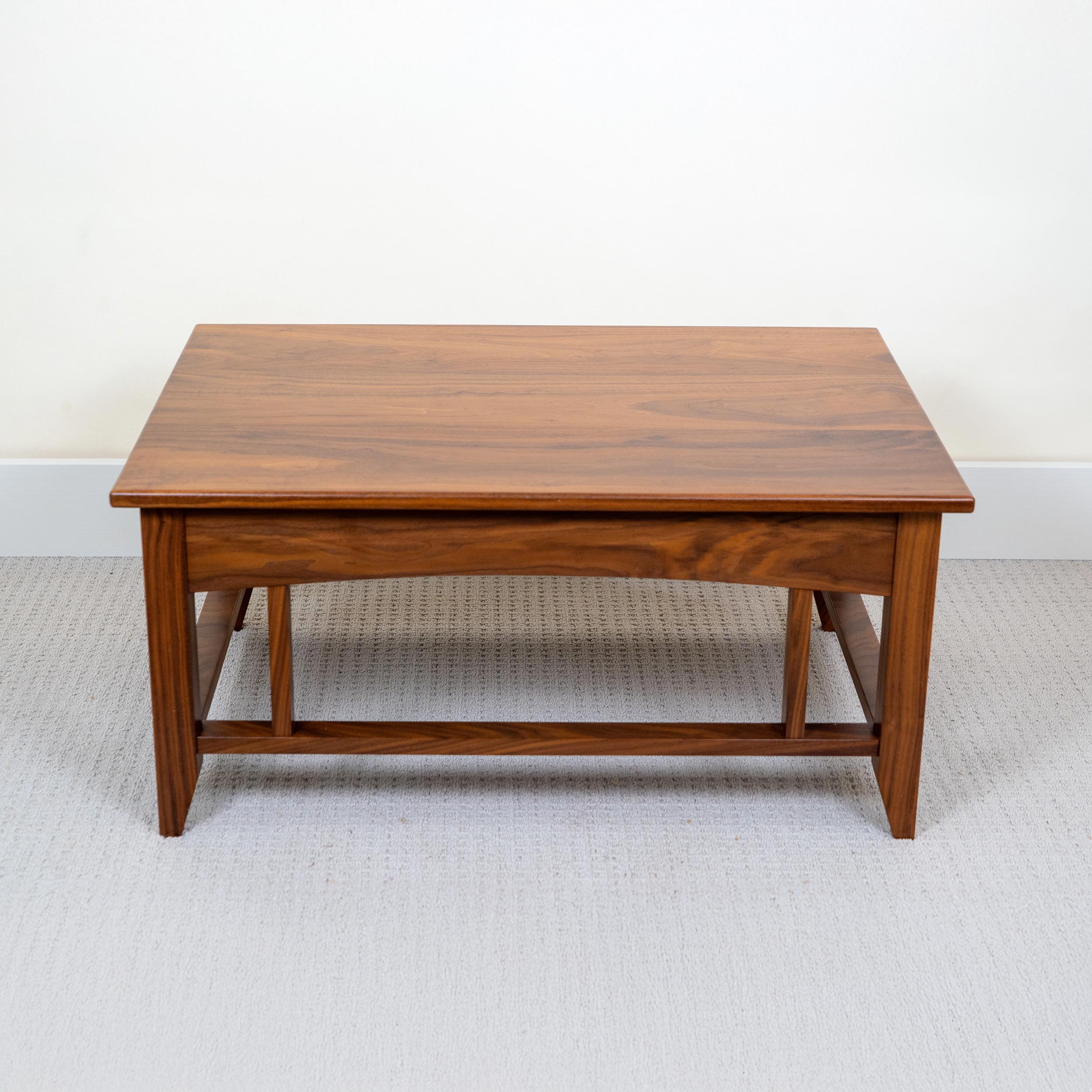 Penrose coffee table

24” x 34” x 16” high, shown in walnut, available in other sizes including end and side tables

$ 790.00 cherry
$ 890.00 walnut