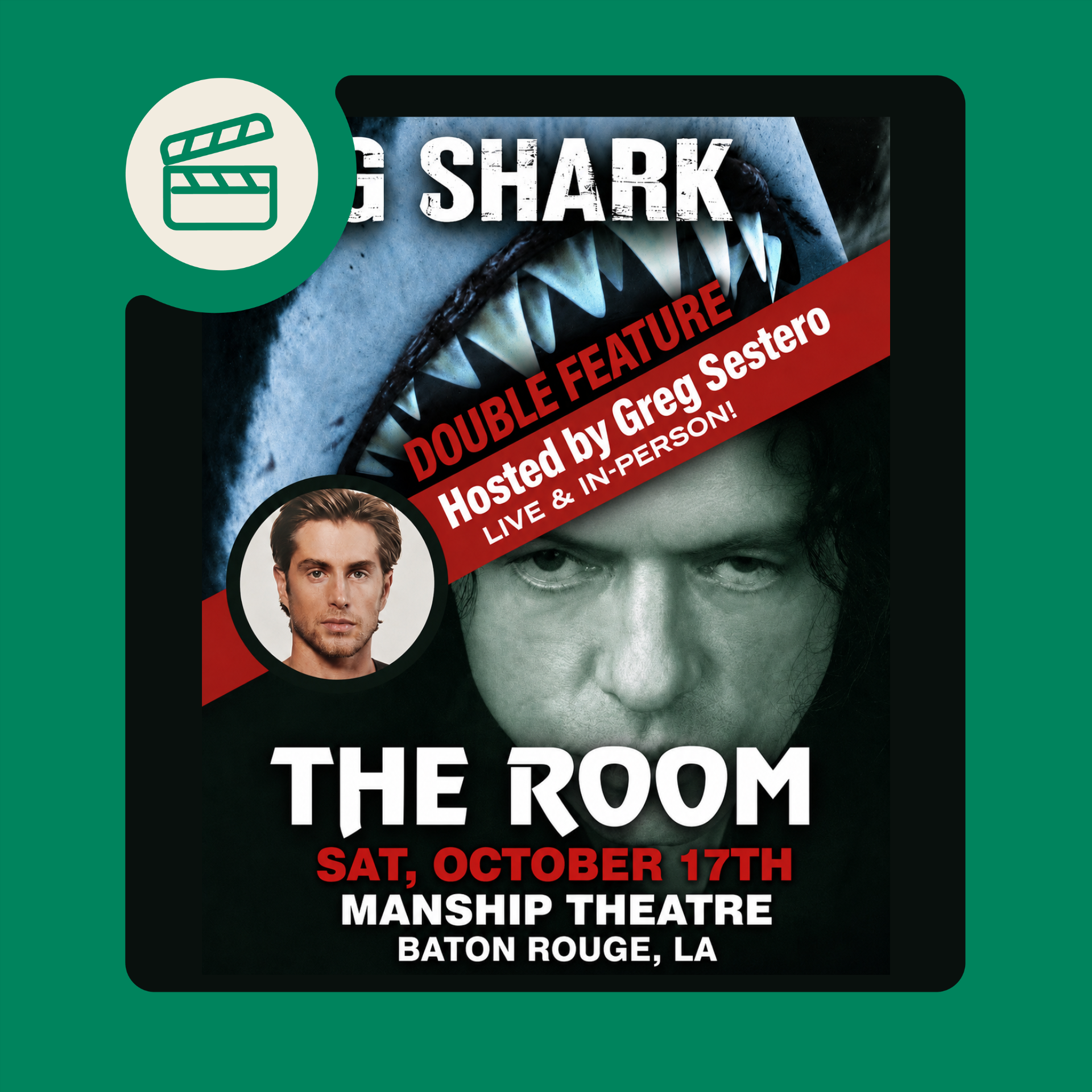 The Room &amp; Big Shark Double Feature with Greg Sestero