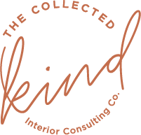 Logo for The Collected Kind interior consulting, featuring the words 'The Collected Kind' in a circular arrangement with a handwritten style font.