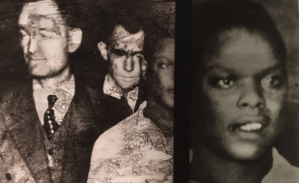 Walker, Christian.
American ( 1954- 2003).
Another Country,
1990.
Ink and oil on gelatin silver print.
20 " x 24" in.