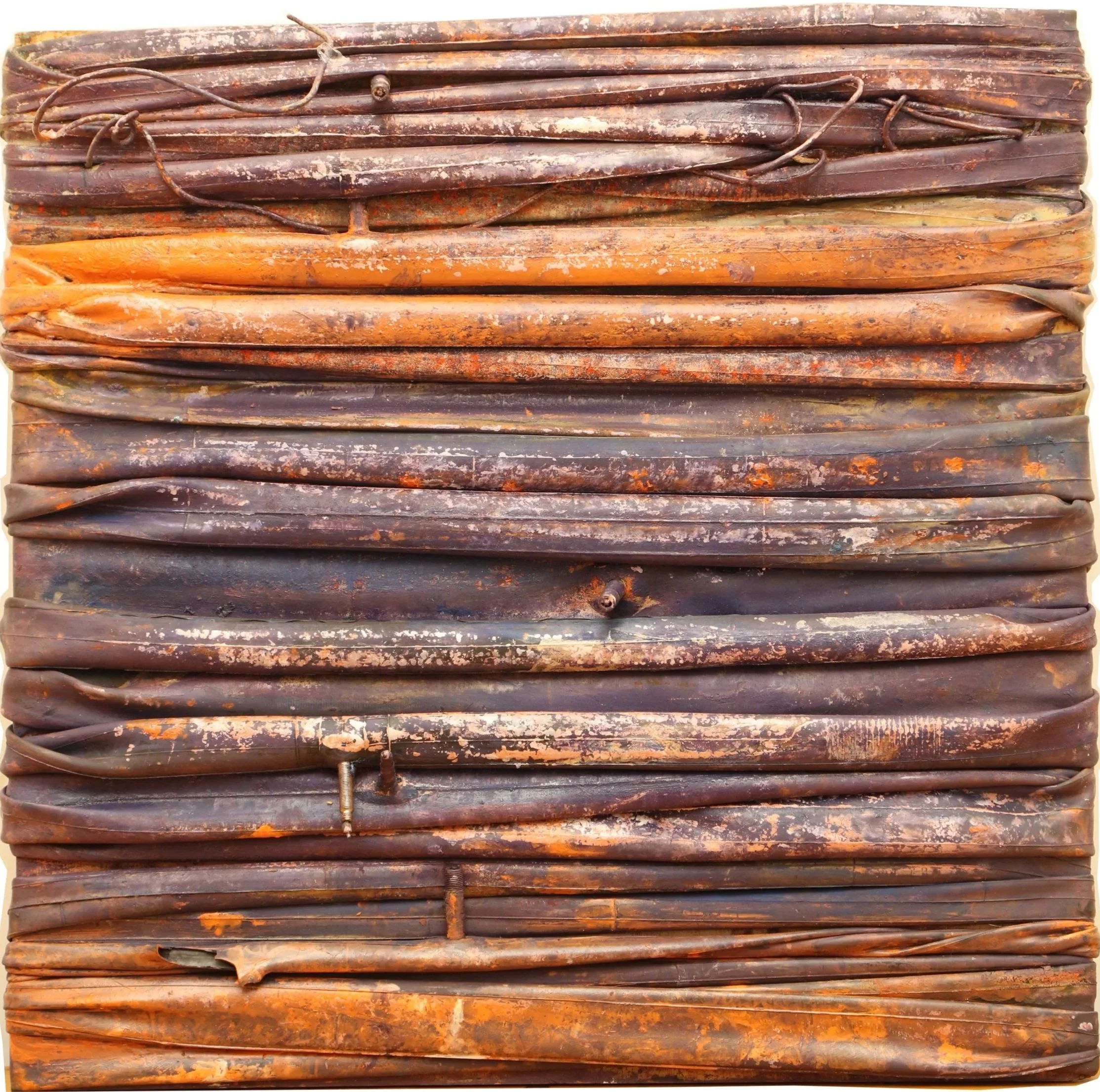 Coates, Gregory.
American (b. 1961).
NATIA,
c. 1980.
WOOD BICYCLE A PAINT.
18" x 18".