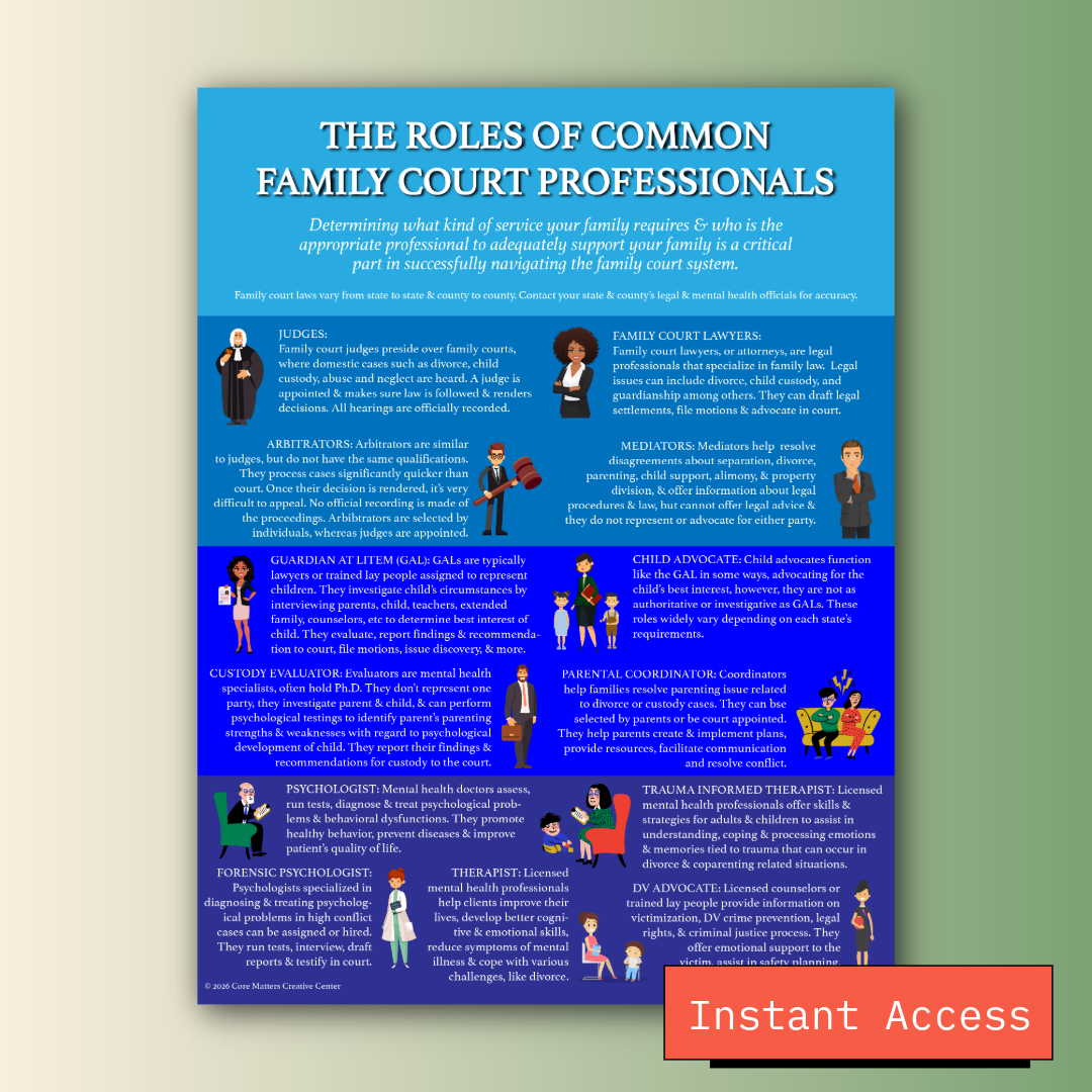 The Roles of Family Court Professionals Guide for Practitioners