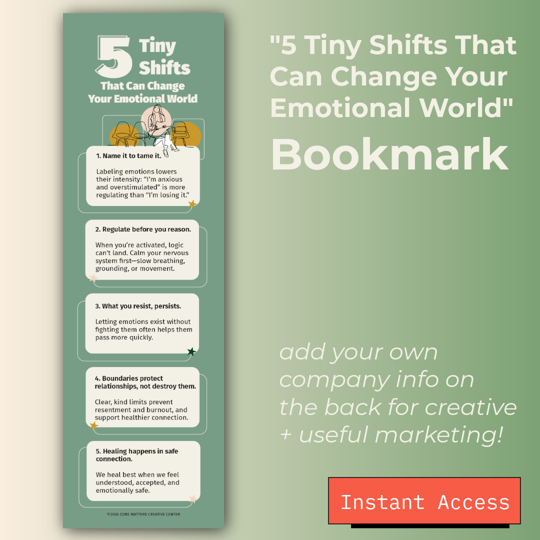 5 Tiny Shifts Bookmark for Practitioners