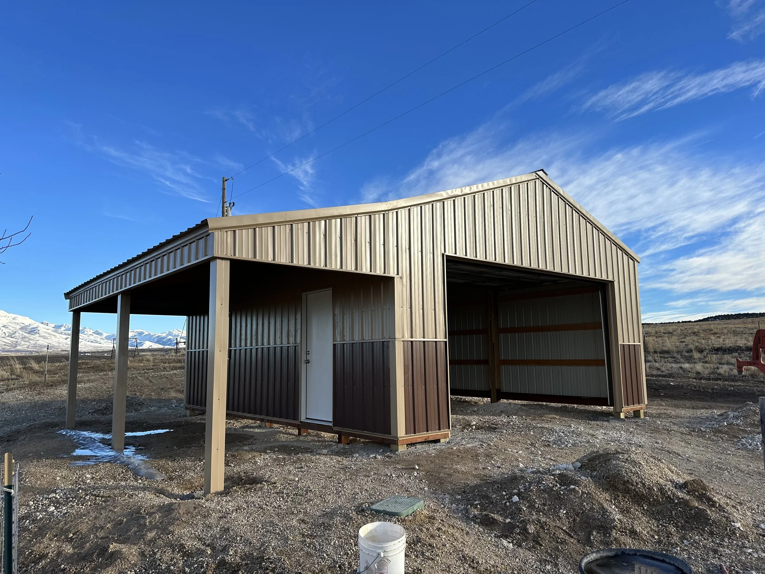 24’x24’ Garage with Lean-To — Bannock County, ID