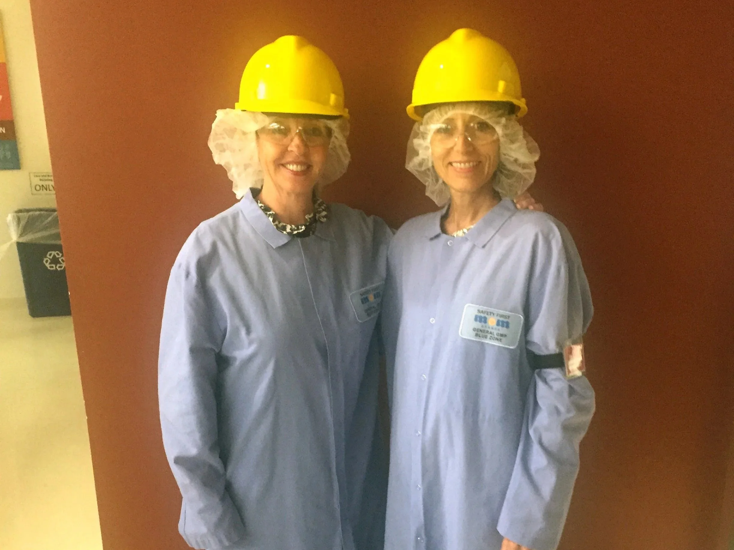 Barbara and Janell at a plant