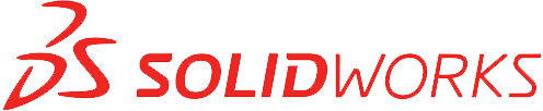 SolidWorks logo with red stylized '3' and '2' and the text 'SOLIDWORKS' in red and black.