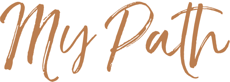 Text that reads 'My Path' in brown script font on a transparent background.