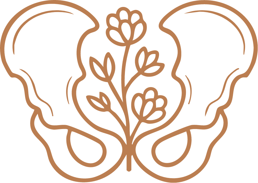 Line drawing of a butterfly with flowers on its body and symmetrical wings.