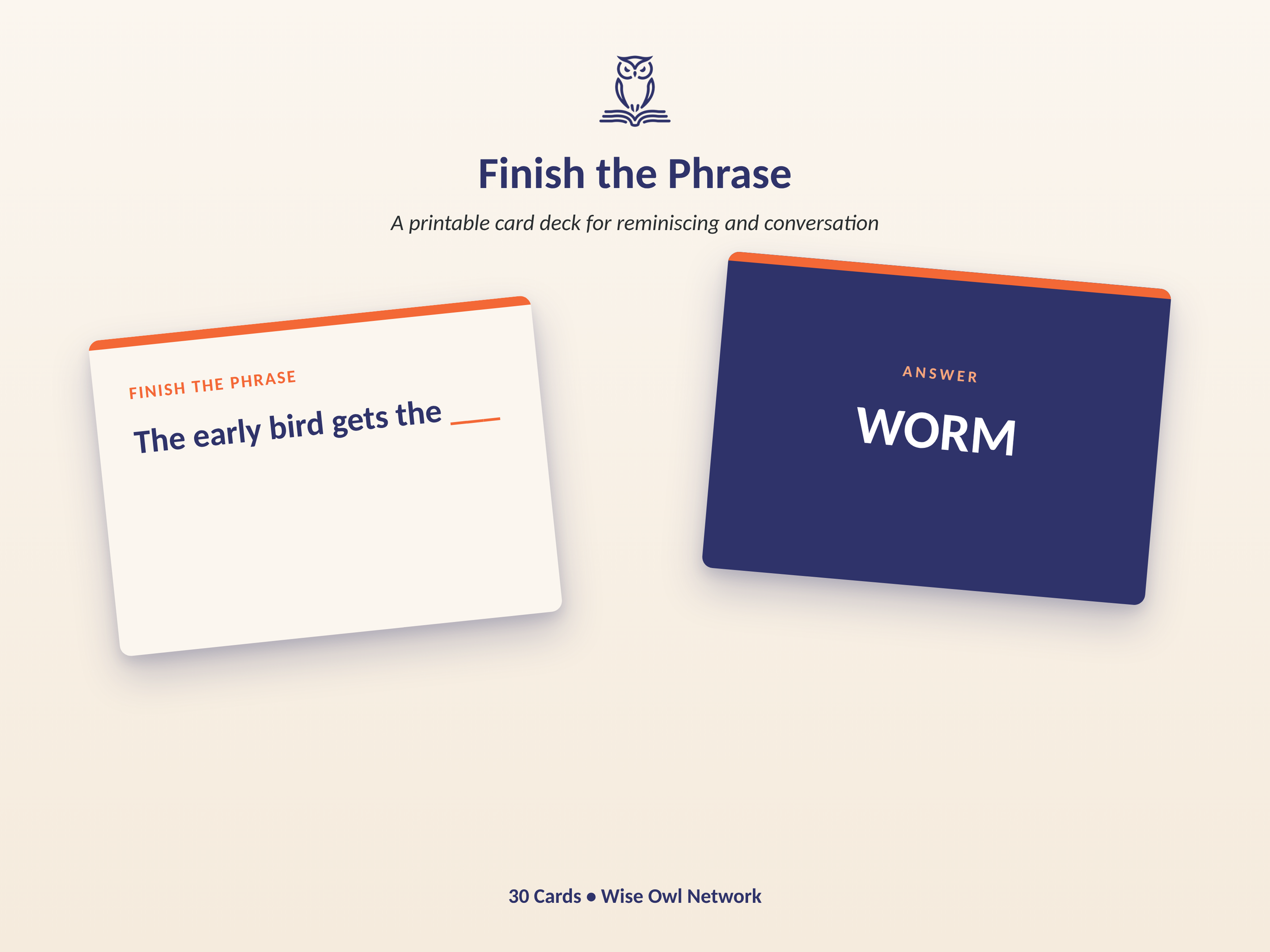 Finish the Phrase — Printable Card Deck