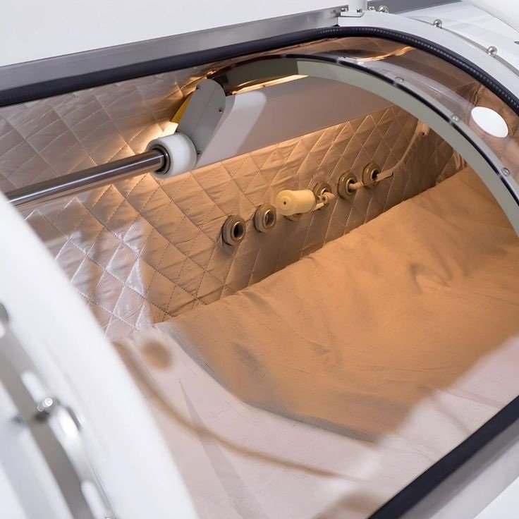 Inside of a laser eye surgery machine preparing for a procedure.