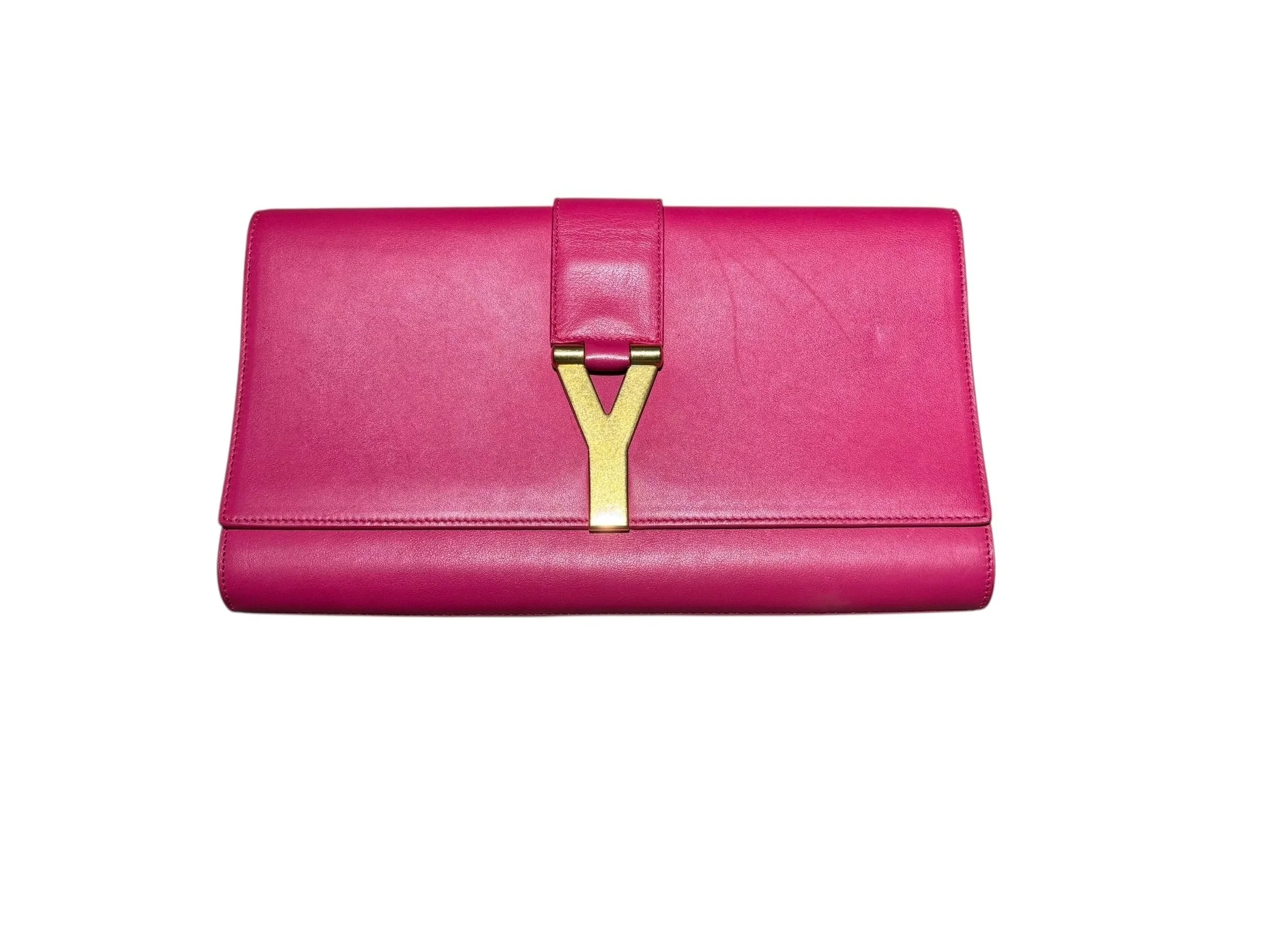 Yves Saint Laurent Leather Chyc Ligne Clutch