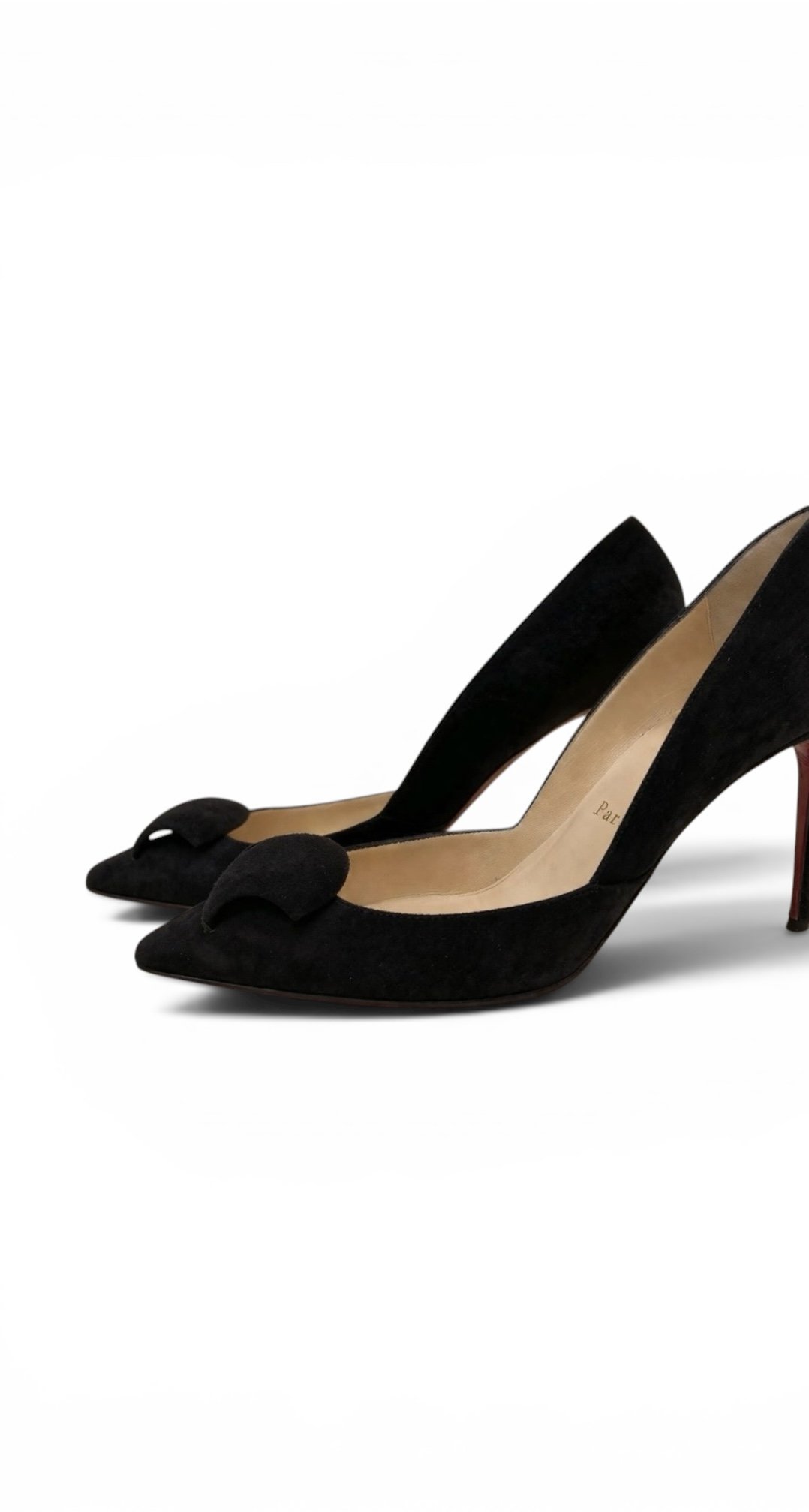 Christian Louboutin Suede Ribbon Heels
