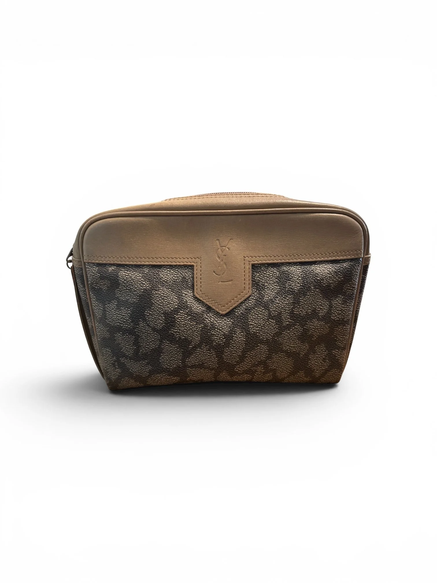 Yves Saint Laurent Giraffe Print Clutch/ Travel Bag