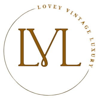 A circular logo with the text 'LOVELY VINTAGE MARKET' around it and the initials 'LVM' in the center.
