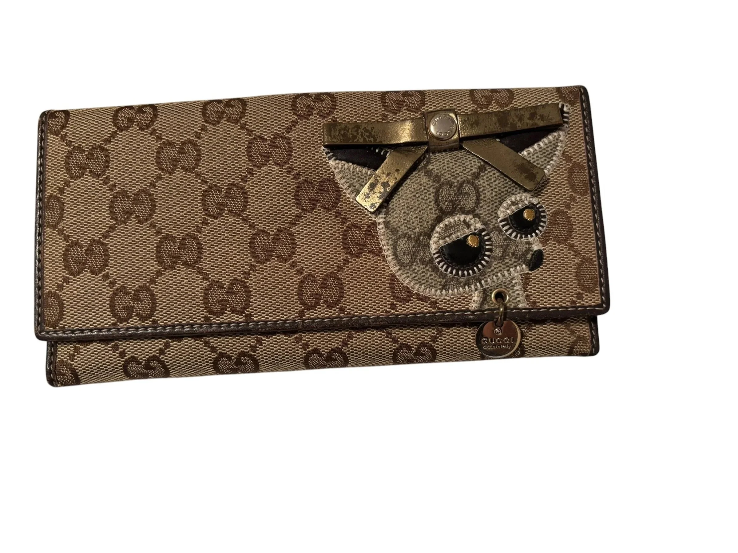 Gucci Guccioli Brando Chihuahua Continental Wallet