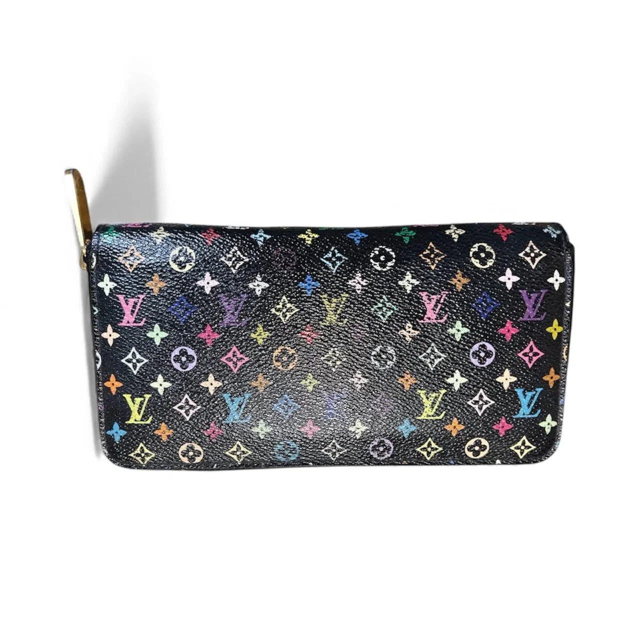 Louis Vuitton Murakami Black Zippy Wallet
