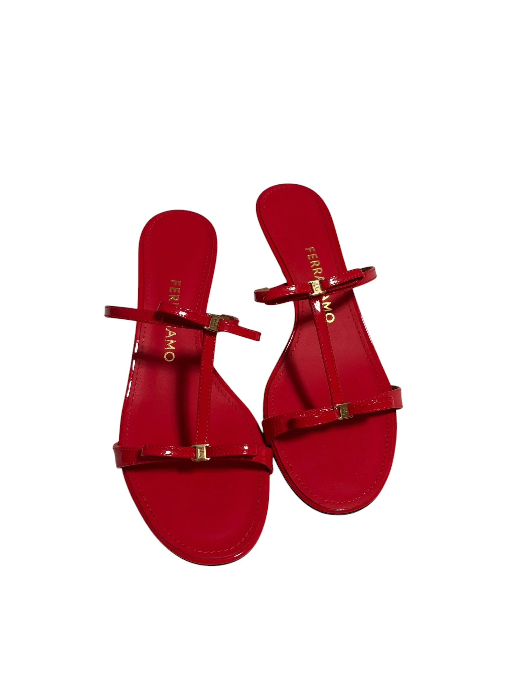 Ferragamo  Abili 40 Mini Bow Sandals-New with box and Dustbags