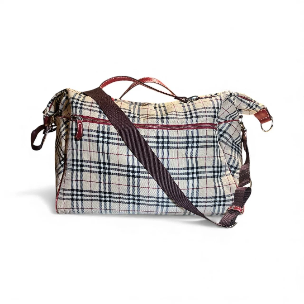 Burberry Haymarket Nova Check Boston Bag