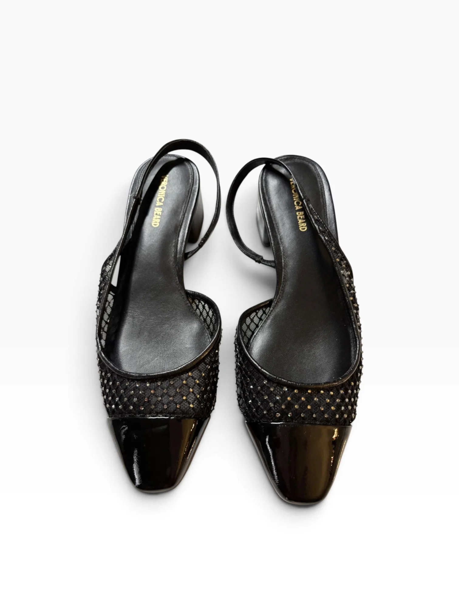 Veronica Beard Cecile Rhinestone Mesh Slingbacks