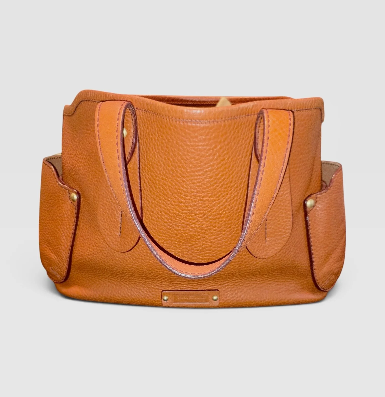 Salvatore Ferragamo Pebbled Leather Tote Bag