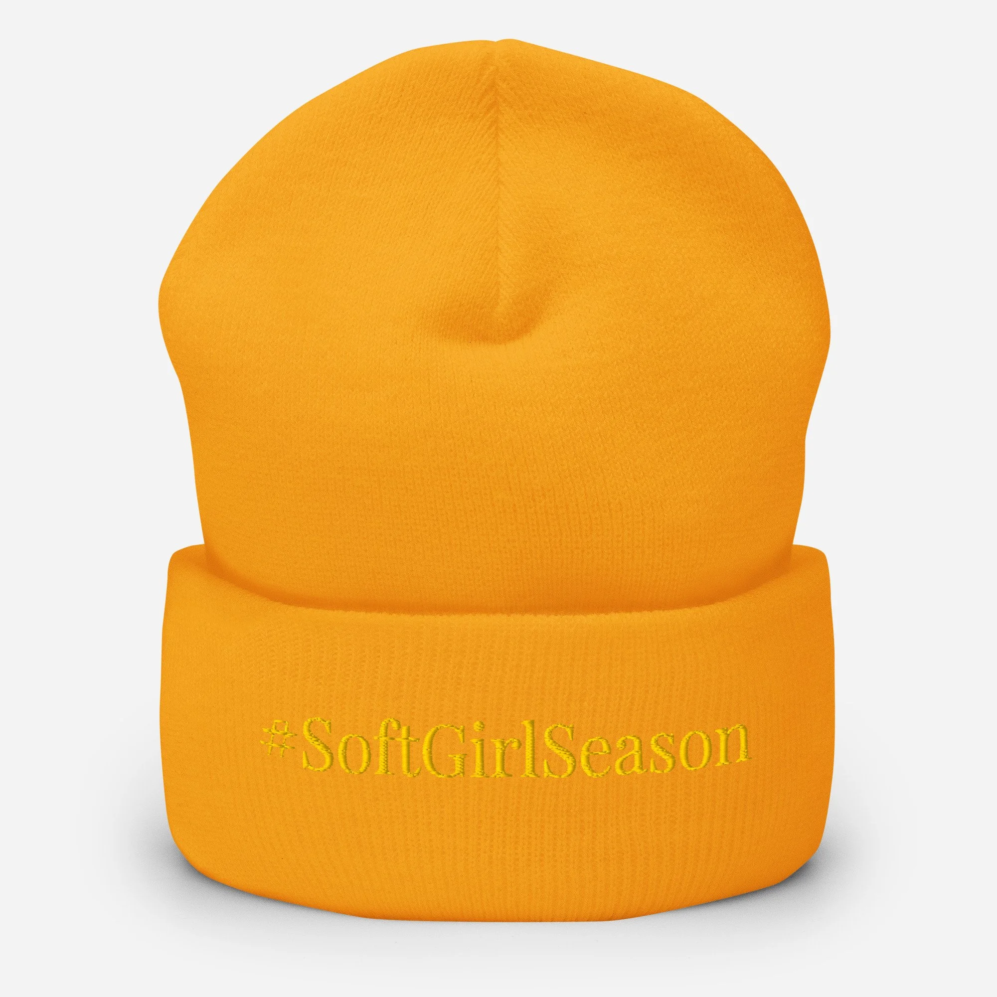 Yellow on Yellow Winter Cuffed Beanie--Holiday Collection.