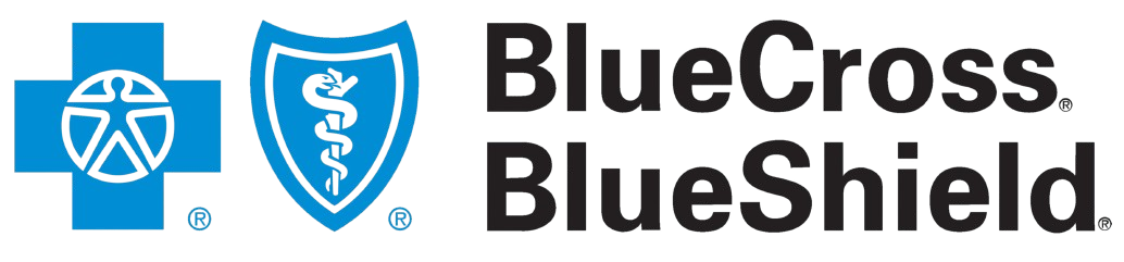 Logo avec un bouclier, une roue dentée, et une étoile, accompagnée du texte en français "BlueCross BlueShield".