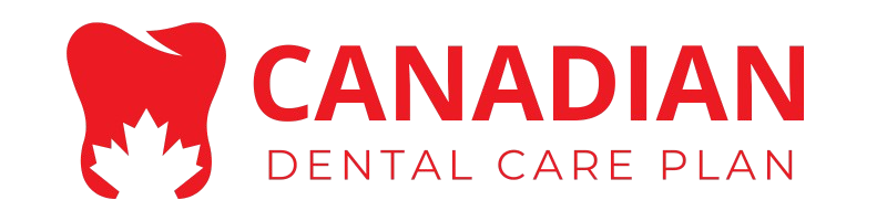 Logo d'un plan d'assurance dentaire canadien avec une dent rouge et une feuille d'érable