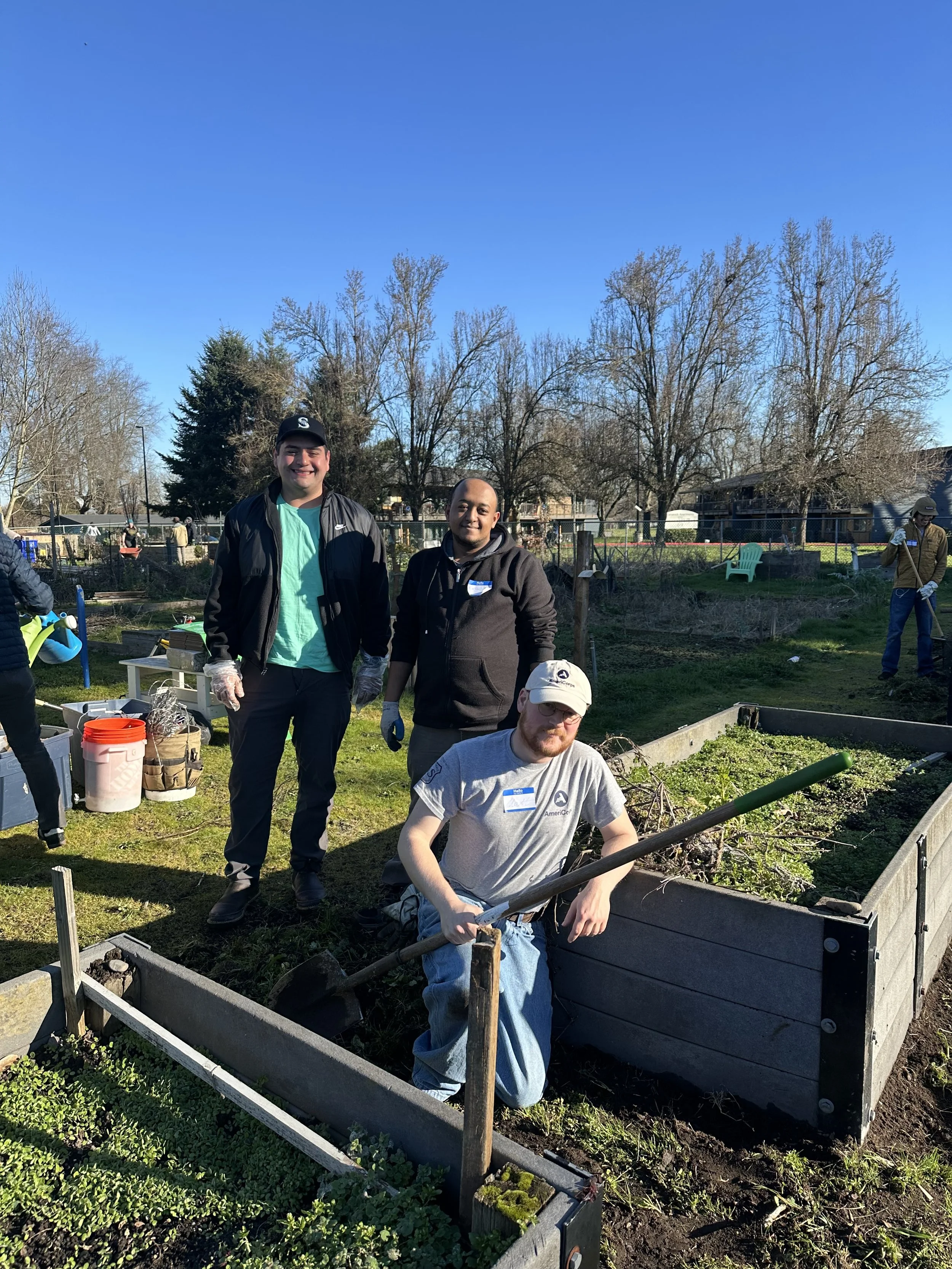Garden Clean Up with AmeriCorps