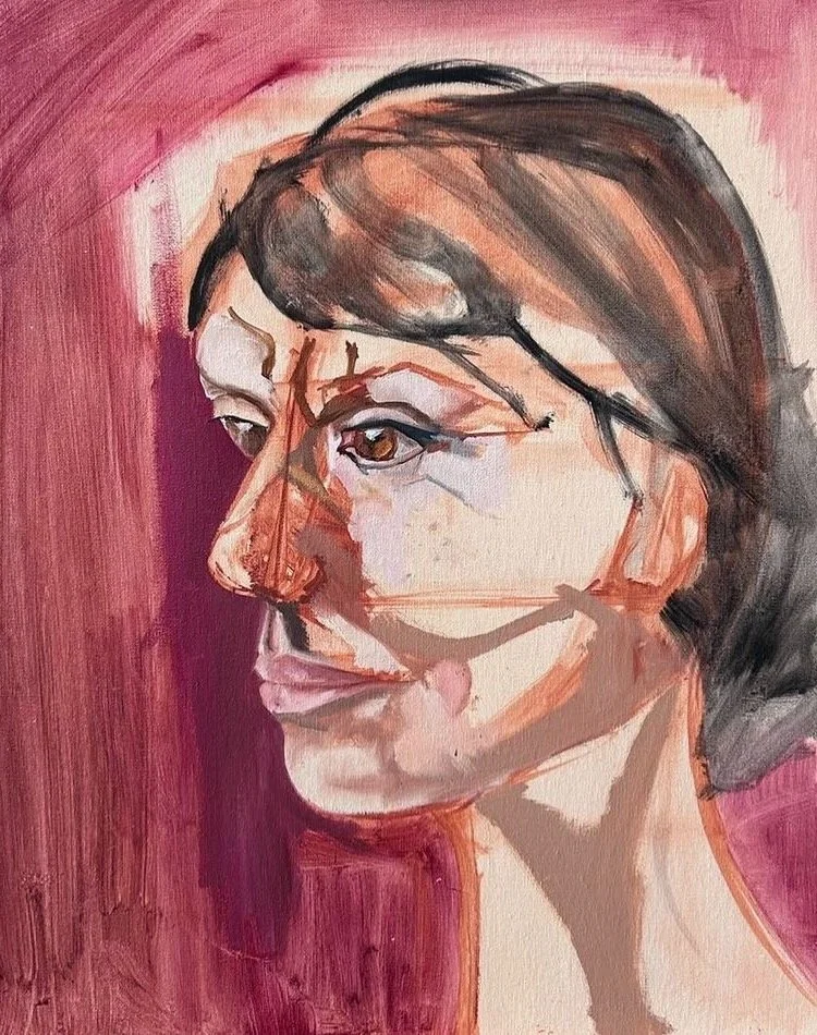 'Elona', 2023, oil on gessoboard