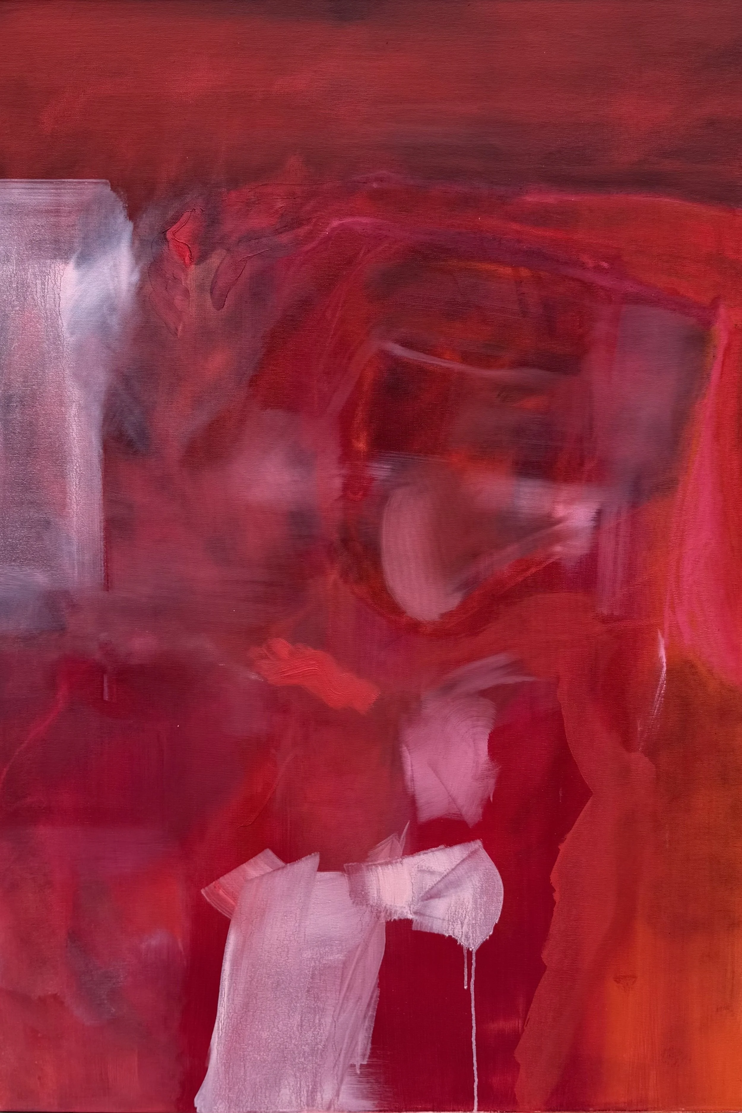 'Remnants of a moment', 2026, oil and pastel on canvas, 70x100cm