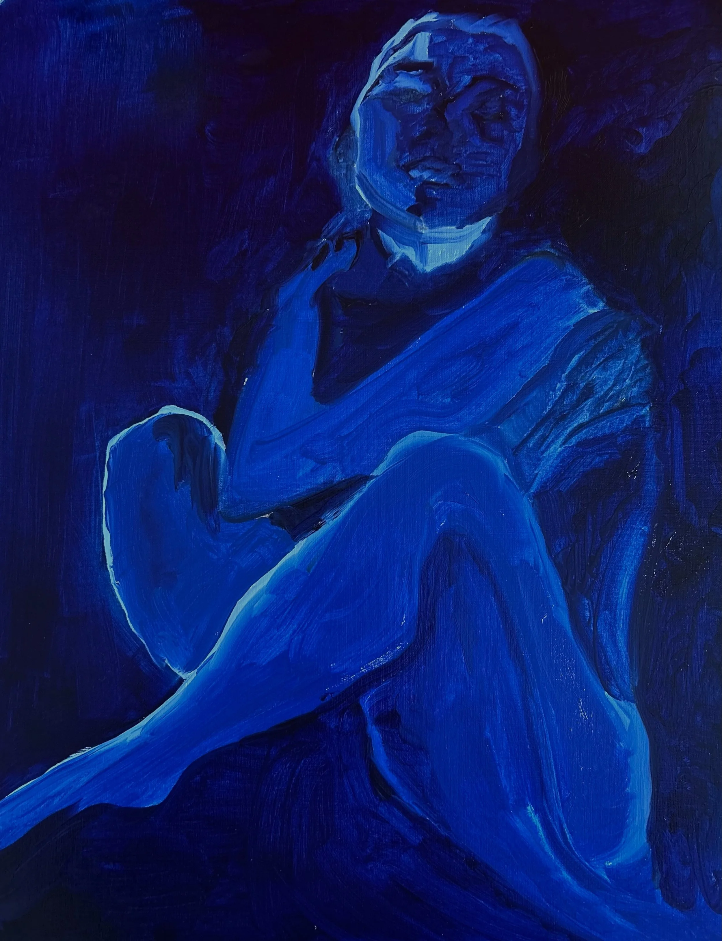 Oil sketch, 51 x 41 cm, oil and charcoal on paper