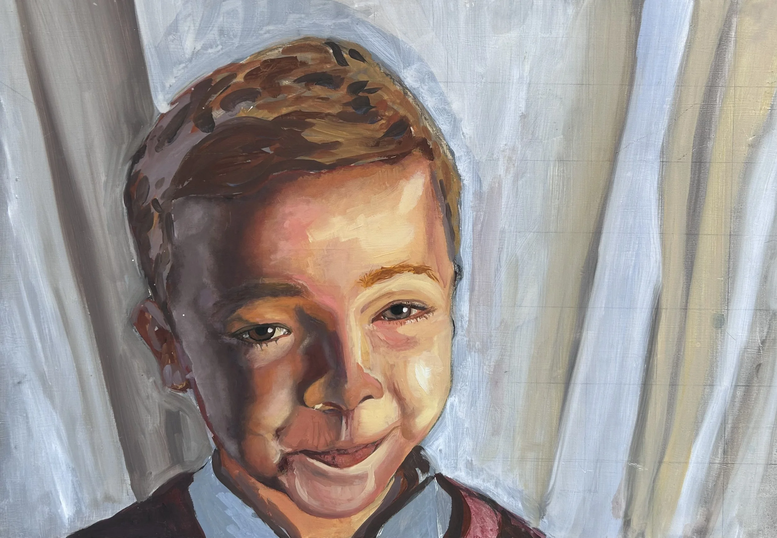 'Oscar', 2019, oil on board