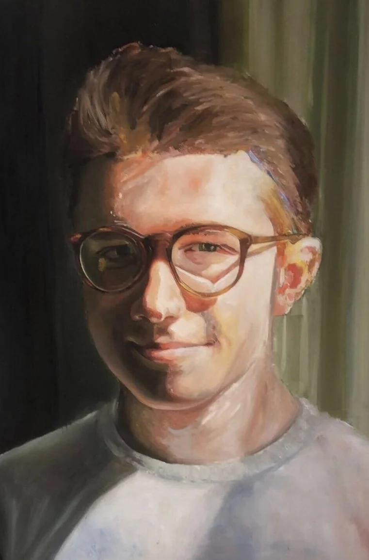 'Ronan', 2019, oil on gessoboard