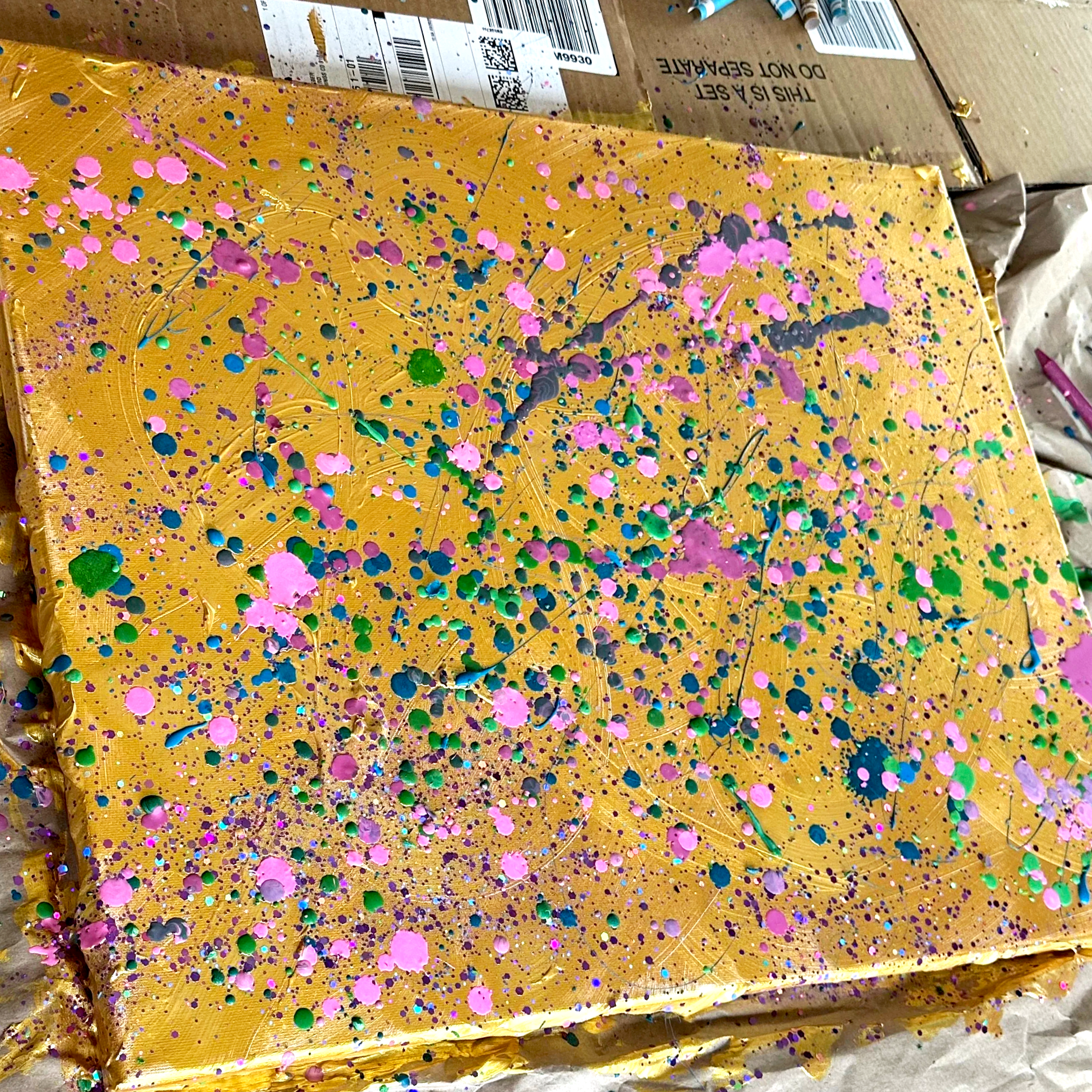 Gold Splatter Wax
