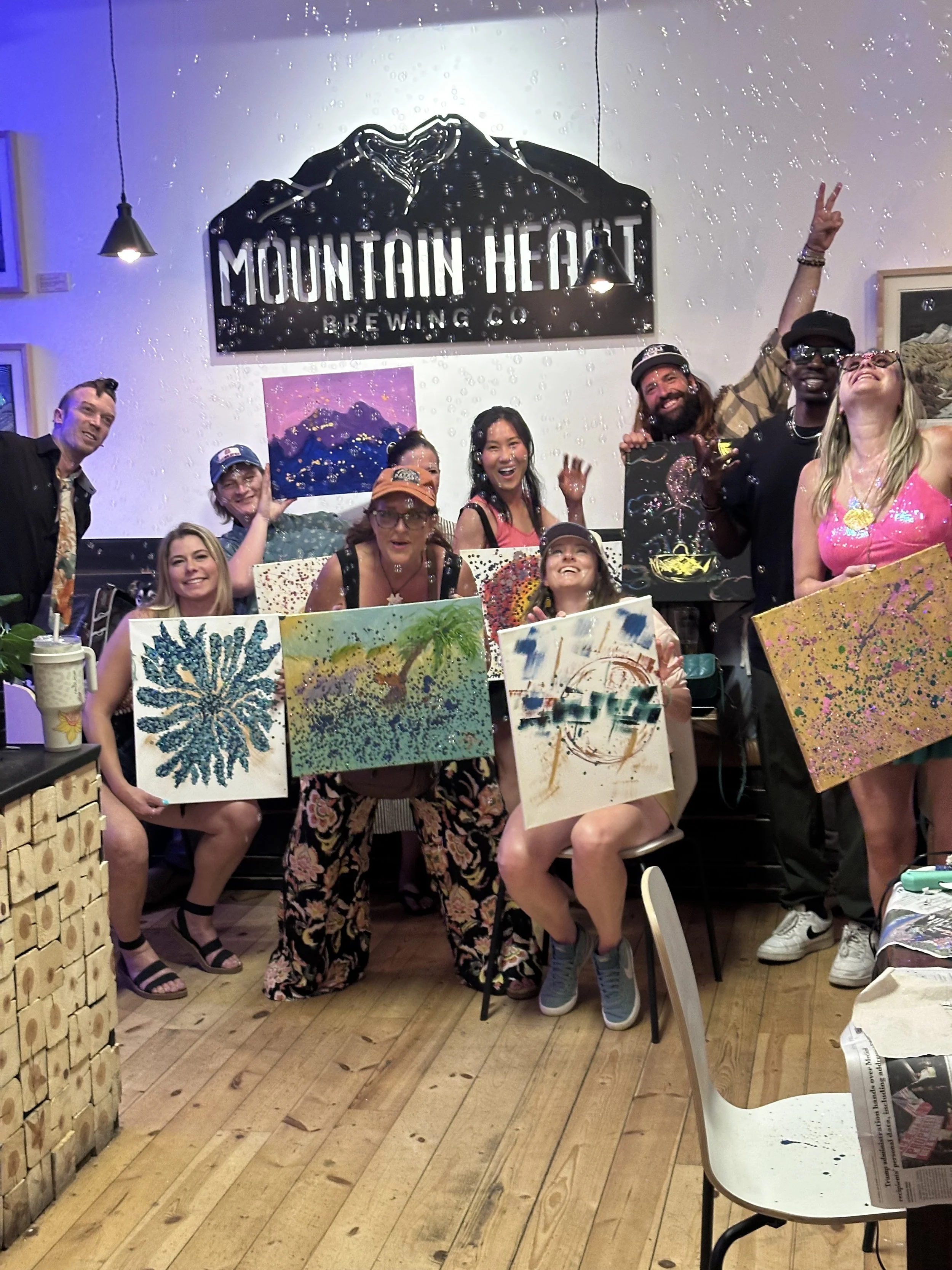 Summer Time Canvas Art Class Basalt Colorado - July 2025