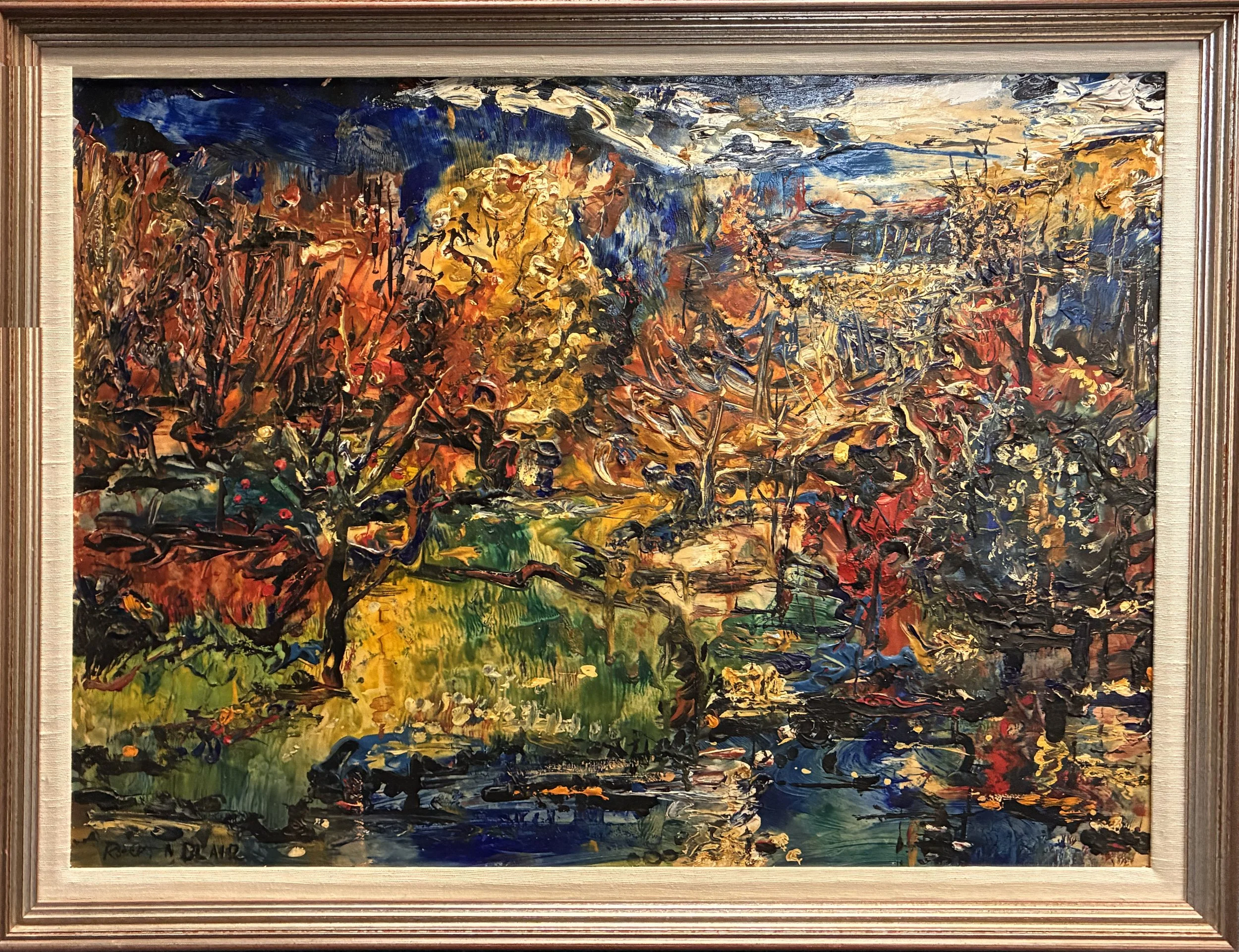 Robert Blair, Landscape (with heavy impasto) oil/board, 21x29, 1400.00