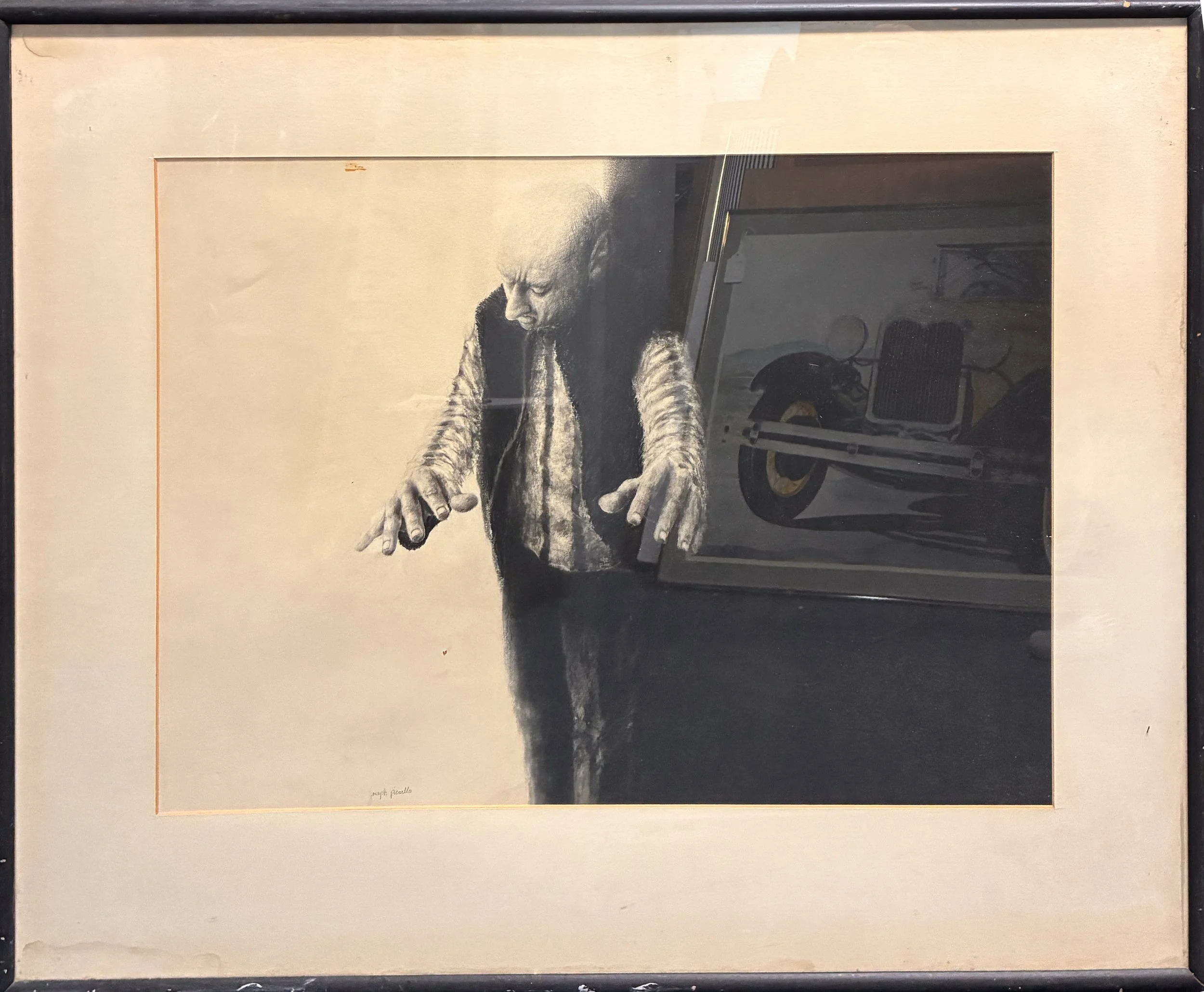 Joseph Picillo, Man Reaching Out, graphite, 19x25, 1300.00