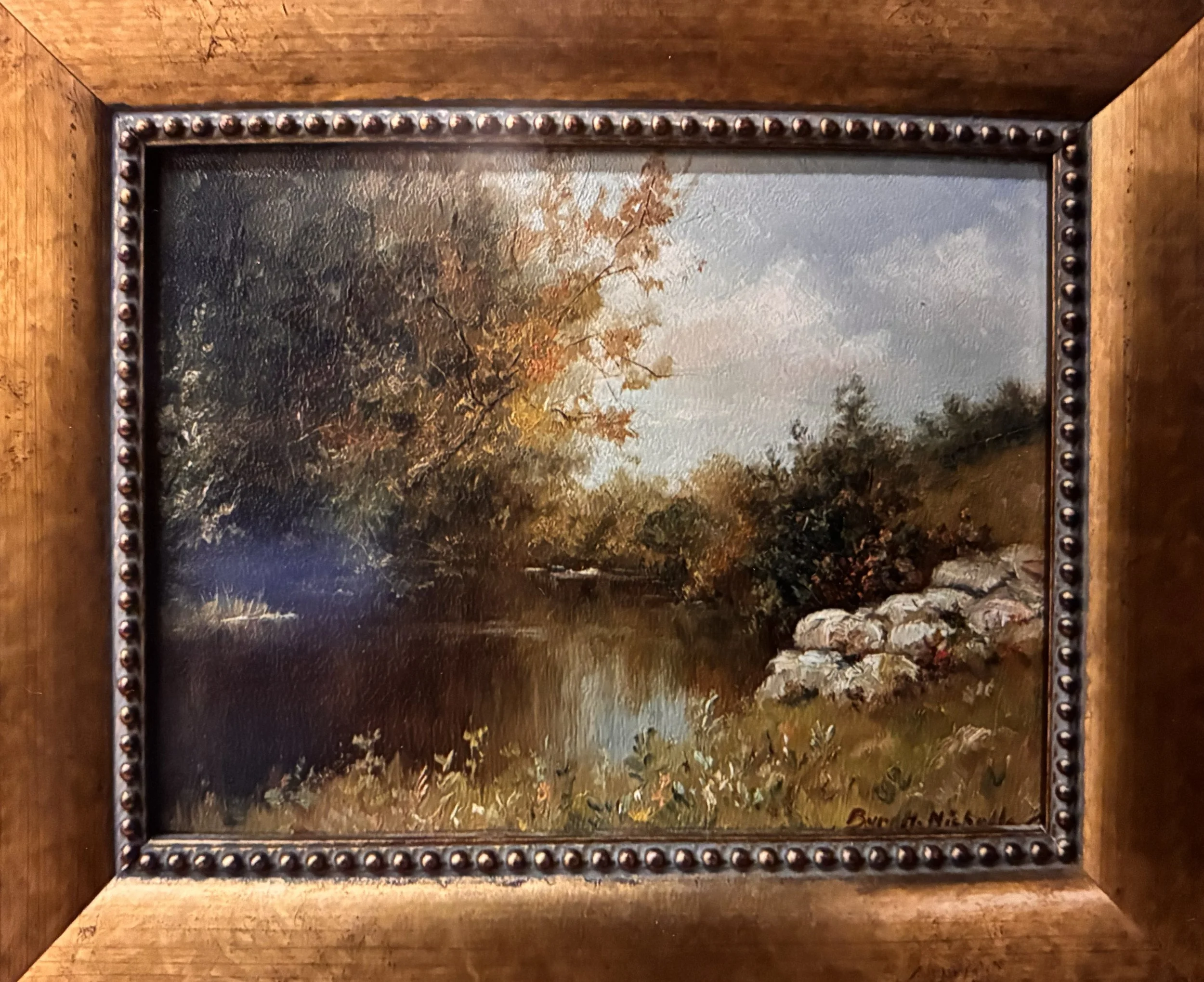Burr Nichols, Landscape, o/c, signed, 6x8, 700.00