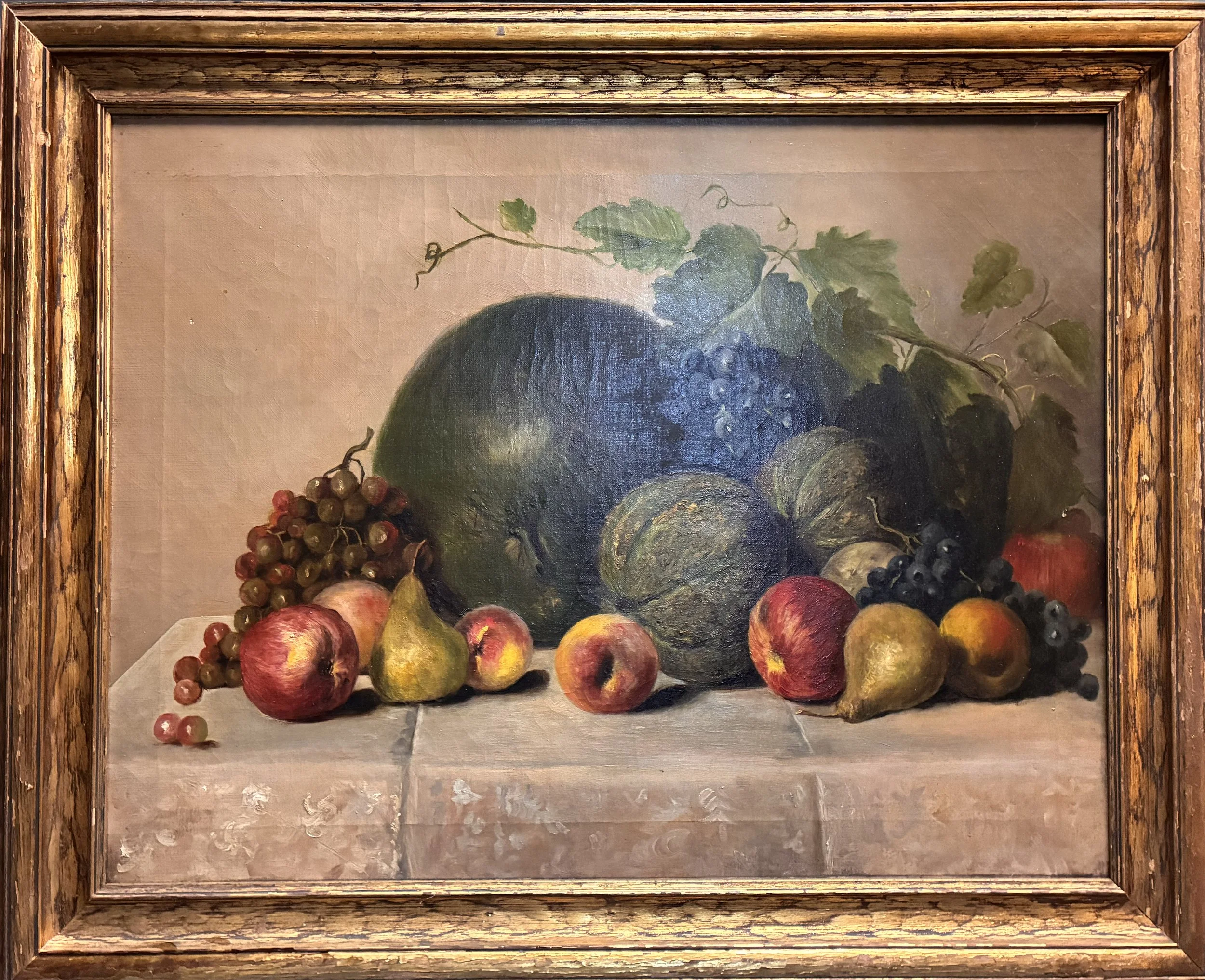American Fruit Still Life, c. 1900, o/c, 22x29 1/2
1200.00
