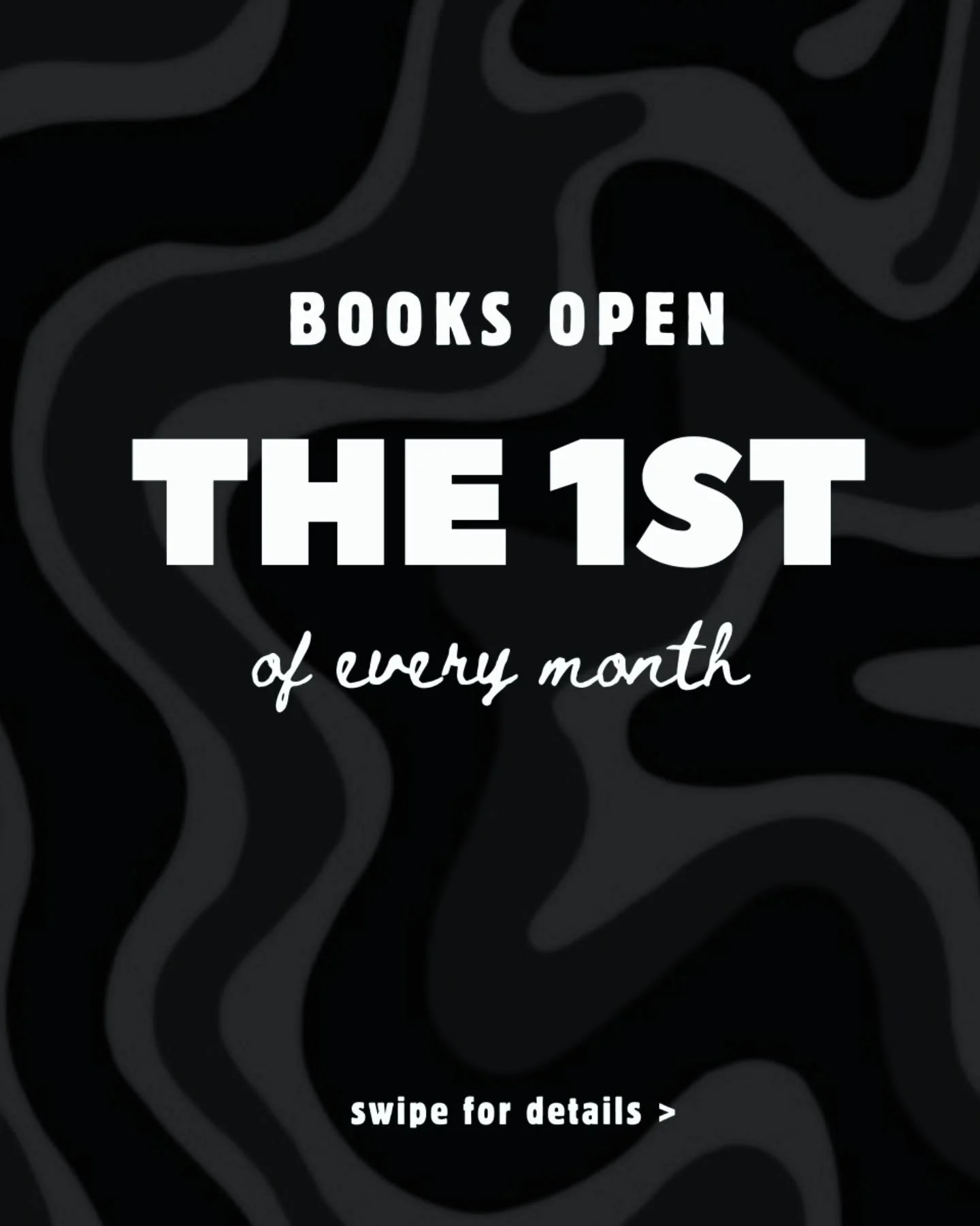 ☆ 2026 BOOKING ☆

I figured I'd make it easy and make a post with this year's booking schedule &amp; a few slides of things I like to do! 

BOOKS OPEN THE 1ST OF EVERY MONTH @ 6PM

again - 6pm! 

&bull; link to the form will be on my website at that 