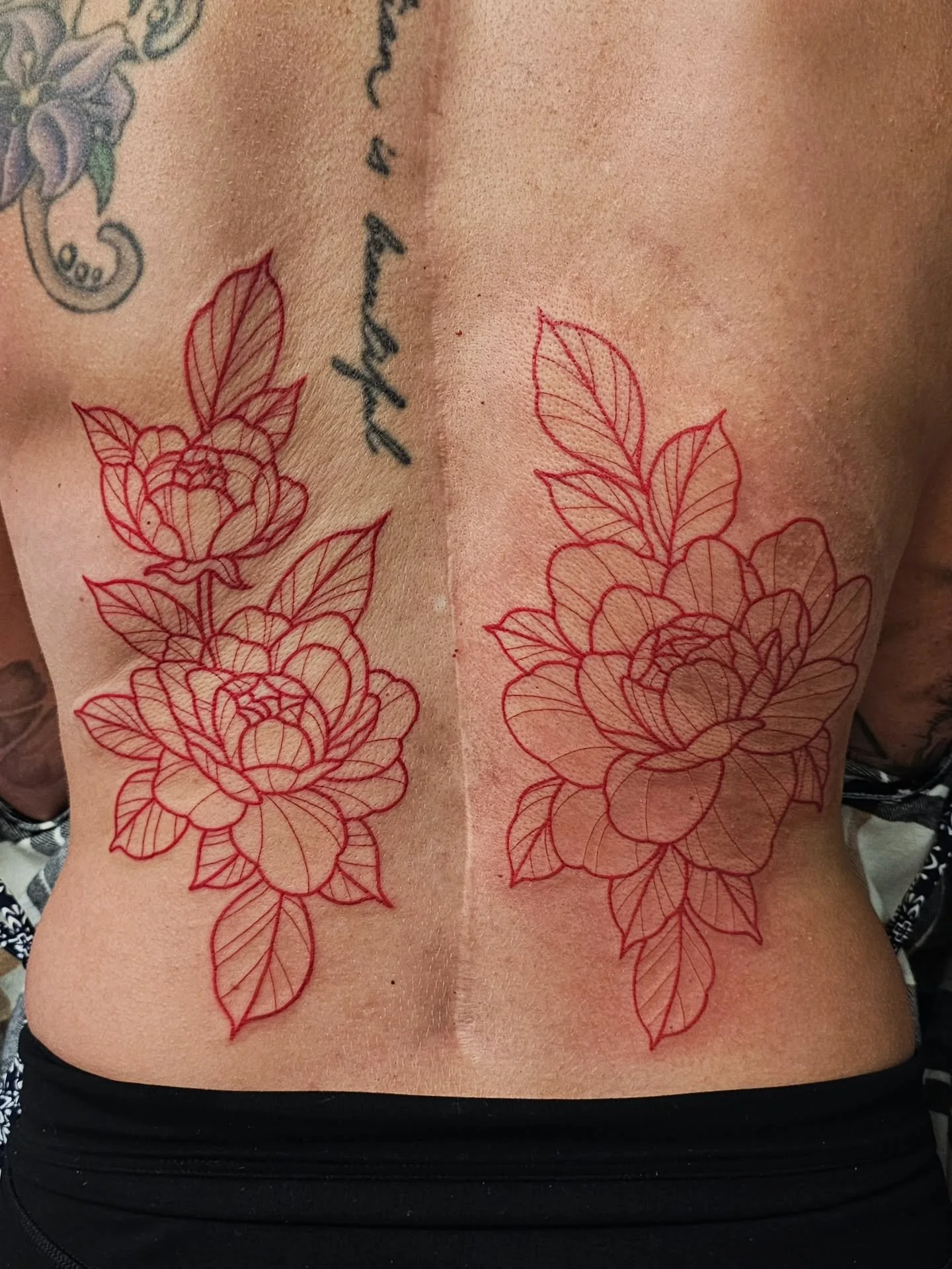 🔴 RED 🔴
BIG, BOLD flowers for @ashleybesecker 🤩 

☆ BOOKS OPEN MAY 1ST FOR JULY APPTS ☆

#boldtattoos #backtattoo #redtattoo #flowertattoos #pennstate