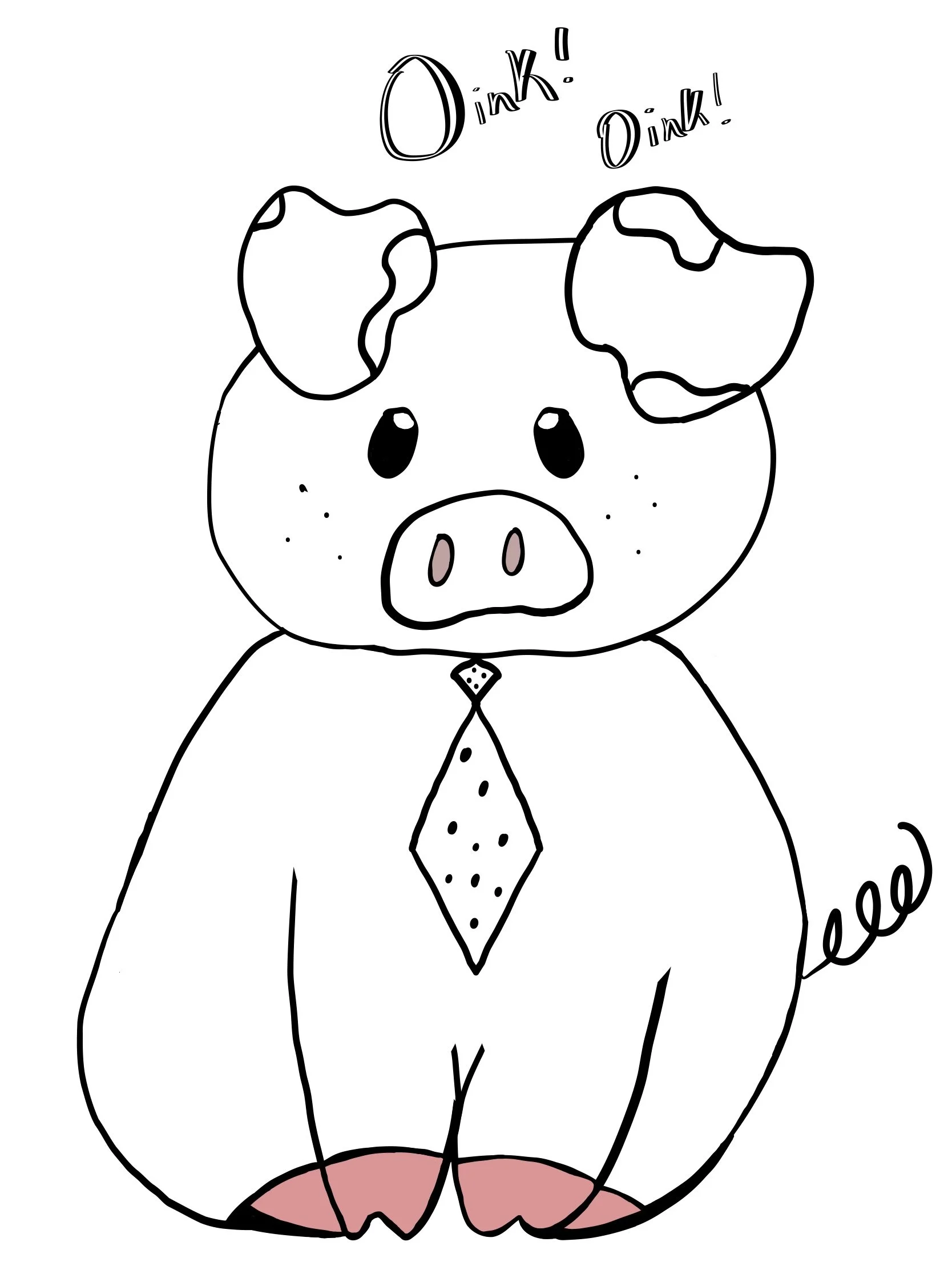 A drawing of a big wearing a tie by Amicatown