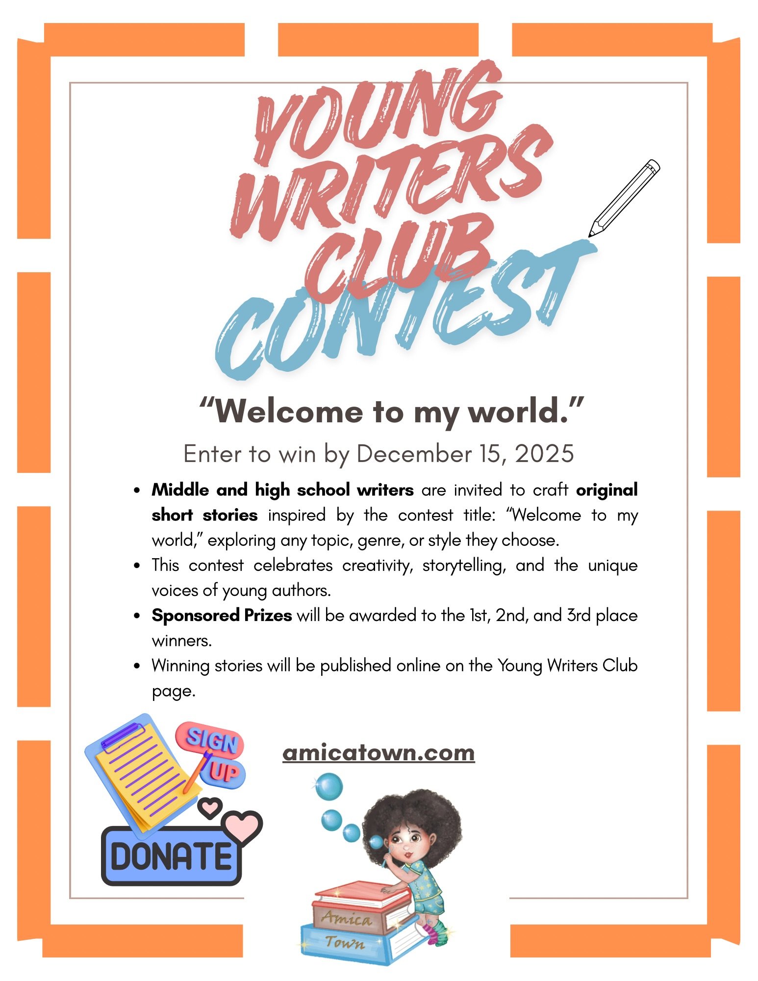 Winter 2025 Writing Contest Flyer